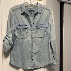 Express denim button down